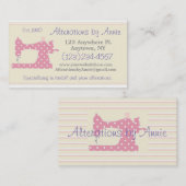 Carte de visite d'ouvrière couturière de tailleur (Devant / Derrière)