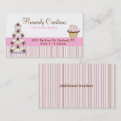 Carte de visite doux de petit gâteau de (Devant / Derrière)