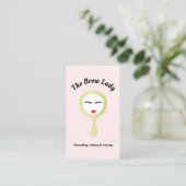Carte De Visite Doux Tinting, Threading et cirage rose (Debout devant)