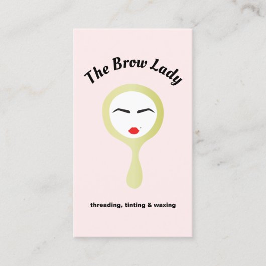Carte De Visite Doux Tinting, Threading et cirage rose (Devant)