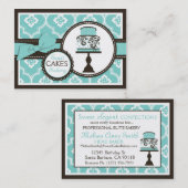 Carte de visite doux Turq de gâteau (Devant / Derrière)