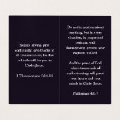 Carte De Visite Dove avec croix foncé violet plié verticalement (Intérieur déplié)