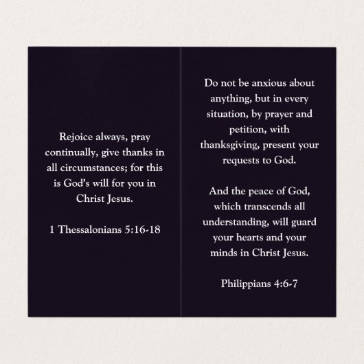 Carte De Visite Dove avec croix foncé violet plié verticalement (Intérieur déplié)