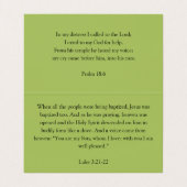 Carte De Visite Dove avec Cross Forest Green Plié Busin (Intérieur déplié)