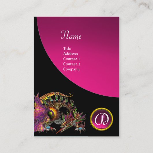 Carte De Visite DRAGO GEM STONE MONOGRAM AAMÉthyste rose noire (Devant)