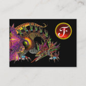 Carte De Visite DRAGO GEM STONE MONOGRAM noir orange violet rubis (Dos)