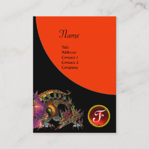 Carte De Visite DRAGO GEM STONE MONOGRAM noir orange violet rubis