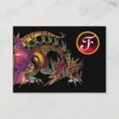 Carte De Visite DRAGO GEM STONE MONOGRAM noir rouge bordeaux (Dos)