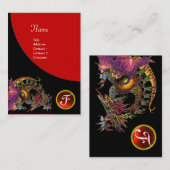 Carte De Visite DRAGO GEM STONE MONOGRAM noir violet violet rubis (Devant / Derrière)