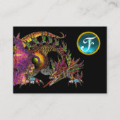 Carte De Visite DRAGO GEM STONE MONOGRAMME bleu noir turquase (Dos)