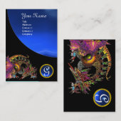 Carte De Visite DRAGO GEM STONE MONOGRAMME noir bleu saphir (Devant / Derrière)