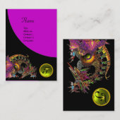 Carte De Visite DRAGO GEM STONE MONOGRAMME noir violet violet topa (Devant / Derrière)