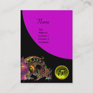 Carte De Visite DRAGO GEM STONE MONOGRAMME noir violet violet topa