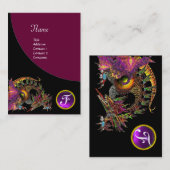 Carte De Visite DRAGO GEM STONE MONOGRAMME violet violet noir (Devant / Derrière)