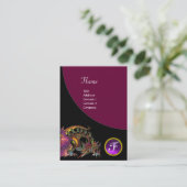 Carte De Visite DRAGO GEM STONE MONOGRAMME violet violet noir (Debout devant)