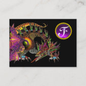 Carte De Visite DRAGO GEM STONE MONOGRAMME violet violet noir (Dos)