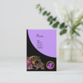 Carte De Visite DRAGO GEM STONE MONOGRAMME violet violet noir (Debout devant)