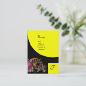 Carte De Visite DRAGO, Monogramme noir violet jaune violet (Debout devant)