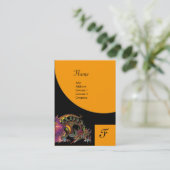 Carte De Visite DRAGO, Monogramme noir violet orange violet jaune (Debout devant)