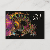 Carte De Visite DRAGO, Monogramme, violet noir (Dos)