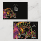 Carte De Visite DRAGO, Monogramme, violet noir (Devant / Derrière)