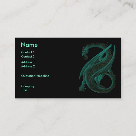 Carte De Visite Dragon (Devant)