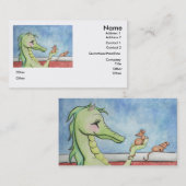 Carte De Visite Dragon avec des souris (Devant / Derrière)