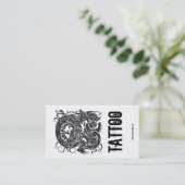 Carte De Visite Dragon BW de Tattooer (Debout devant)