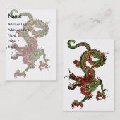 Carte De Visite Dragon chinois (Devant / Derrière)