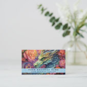 Carte De Visite Dragon Chinois Arc-en-ciel (Debout devant)