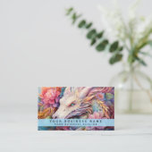 Carte De Visite Dragon Chinois Arc-en-Ciel (Debout devant)