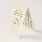 Carte De Visite Dragon chinois Cool légendaire (Dos)