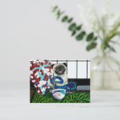 Carte De Visite Dragon chinois de Chien carlin (Debout devant)