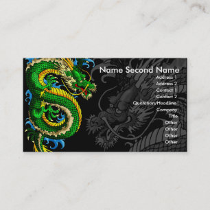 Carte De Visite Dragon de Japonais de Tattooer