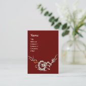 Carte De Visite DRAGON DE MER 2 MONOGRAMME DE RUBY blanc rouge (Debout devant)