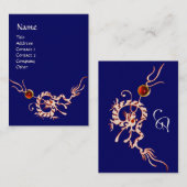 Carte De Visite DRAGON DE MER 2 MONOGRAMME DE RUBY blanc rouge ble (Devant / Derrière)