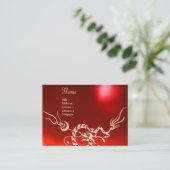 Carte De Visite DRAGON DE MER 2 MONOGRAMME rouge blanc (Debout devant)