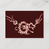 Carte De Visite DRAGON DE MER 2.noir et blanc rouge (Dos)
