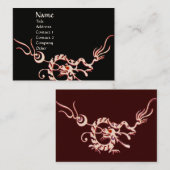 Carte De Visite DRAGON DE MER 2.noir et blanc rouge (Devant / Derrière)