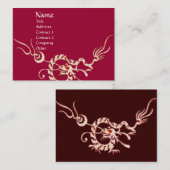 Carte De Visite DRAGON DE MER 2.noir et blanc rouge (Devant / Derrière)