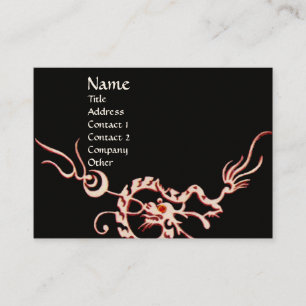 Carte De Visite DRAGON DE MER 2.noir et blanc rouge