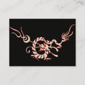 Carte De Visite DRAGON DE MER 2.noir et blanc rouge (Dos)