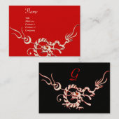 Carte De Visite DRAGON DE MER 2.noir et blanc rouge (Devant / Derrière)