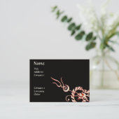 Carte De Visite DRAGON DE MER 2.noir et blanc rouge (Debout devant)