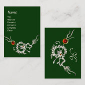Carte De Visite DRAGON DE MER 2 RUBY MONOGRAS blanc rouge vert (Devant / Derrière)