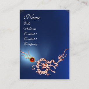 Carte De Visite DRAGON DE MER 2 SAPPHIRE MONOGRAMME bleu blanc rou