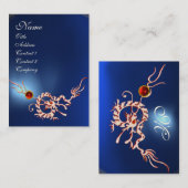 Carte De Visite DRAGON DE MER 2 SAPPHIRE MONOGRAMME bleu blanc rou (Devant / Derrière)