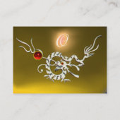 Carte De Visite DRAGON DE MER 2 TOPAZ MONOGRAMME jaune rouge blanc (Dos)