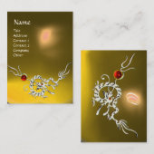 Carte De Visite DRAGON DE MER 2 TOPAZ MONOGRAMME jaune rouge blanc (Devant / Derrière)