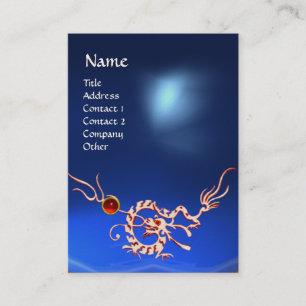Carte De Visite DRAGON DE MER 2 TOPAZ MONOGRAS bleu blanc rouge